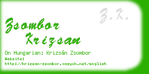 zsombor krizsan business card