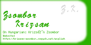 zsombor krizsan business card